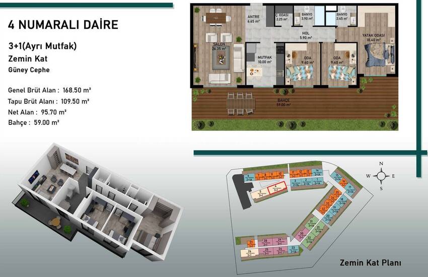 Bijzonder Ontwerp Zeezicht Appartementen In Antalya Aksu 19