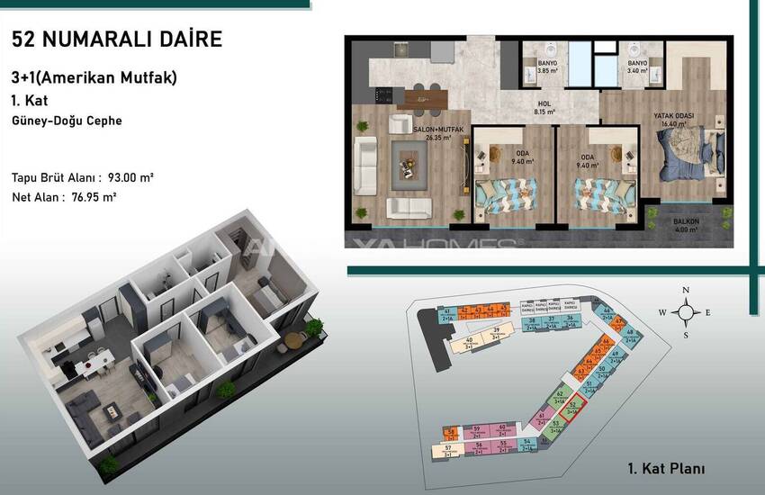 Bijzonder Ontwerp Zeezicht Appartementen In Antalya Aksu 23