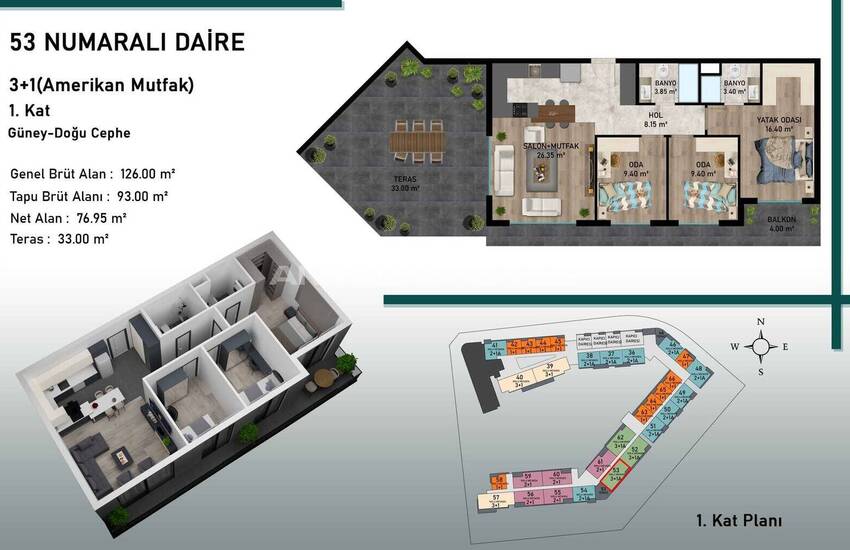 Bijzonder Ontwerp Zeezicht Appartementen In Antalya Aksu 24