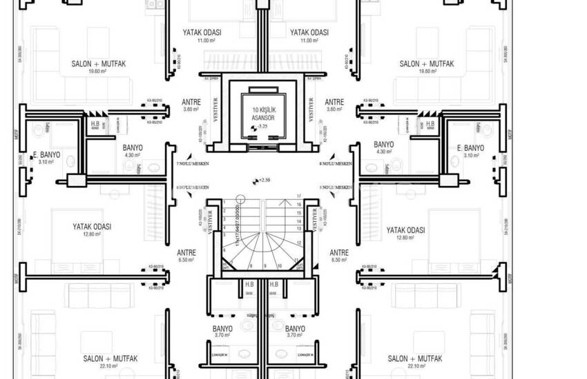 آپارتمان در مجتمع با استخر در موراتپاشا آنتالیا 19
