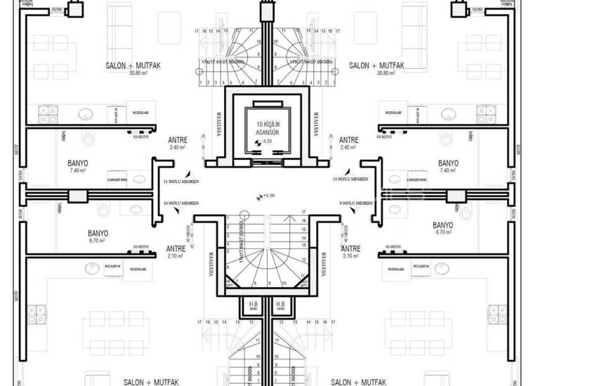 آپارتمان در مجتمع با استخر در موراتپاشا آنتالیا 20