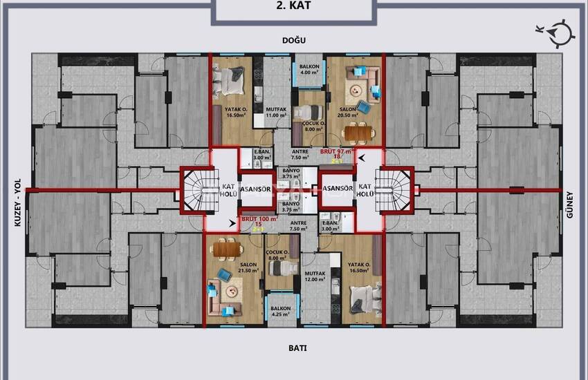 Smart Appartementen In De Buurt Van De Zee In Antalya Muratpasa 17