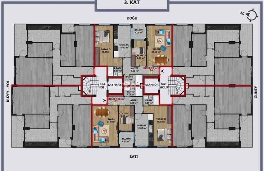 Smart Appartementen In De Buurt Van De Zee In Antalya Muratpasa 20