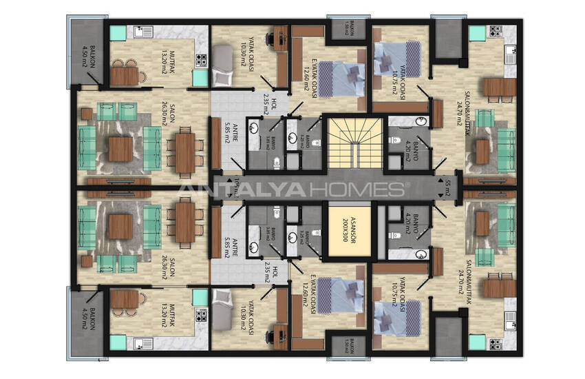 Appartements D'investissement Dans Un Nouveau Projet À Antalya 17