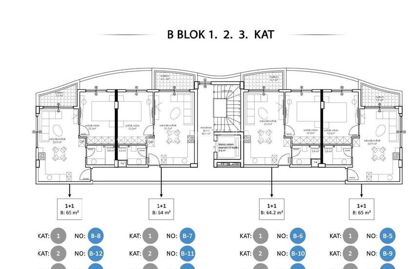 Appartementen Met Zee- En Stadszicht In Alanya Oba 39