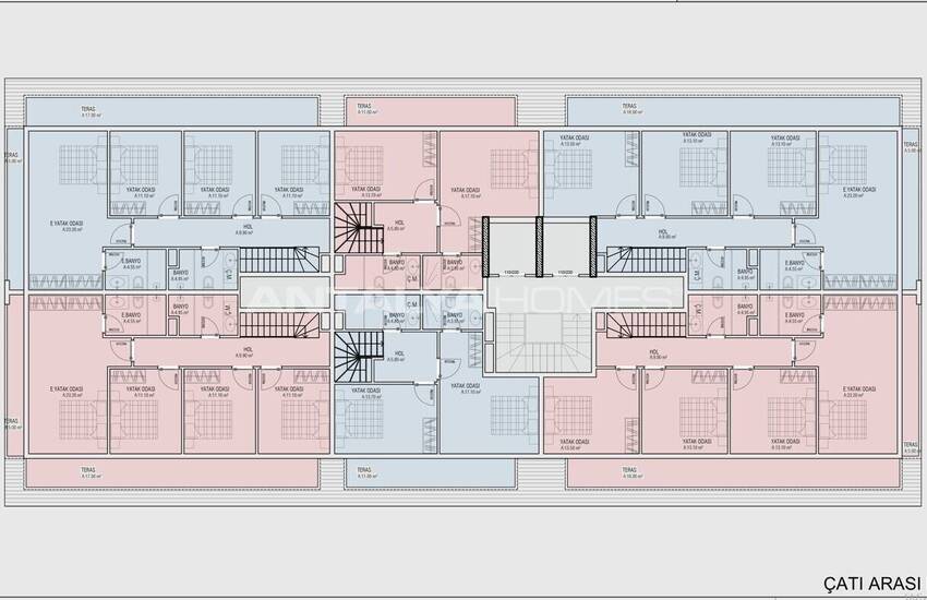 Apartments in a Complex Intertwined Nature in Alanya 32