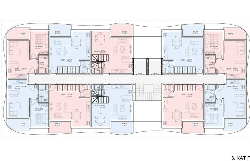 Apartments in a Complex Intertwined Nature in Alanya 31