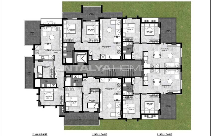 Apartments in Complex with Panoramic Views and Pool in Alanya 19
