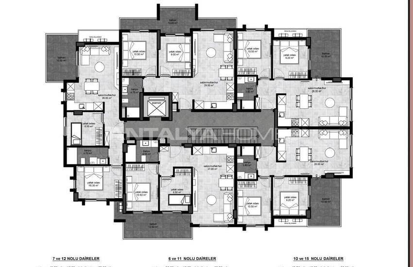 Apartments in Complex with Panoramic Views and Pool in Alanya 20