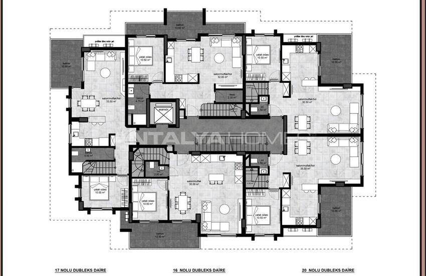 Apartments in Complex with Panoramic Views and Pool in Alanya 21