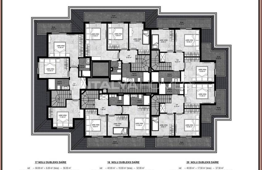 Apartments in Complex with Panoramic Views and Pool in Alanya 22