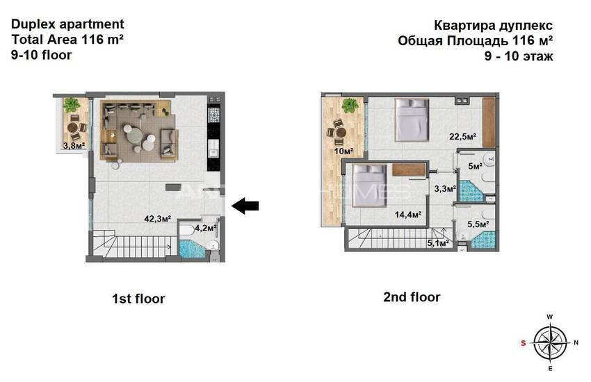 Просторные Квартиры в Сердце Махмутлара в Аланье 13