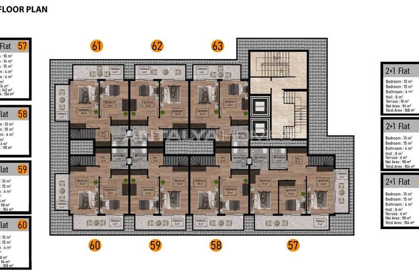 Apartments in a Complex in Alanya Kestel with Social Amenities 27