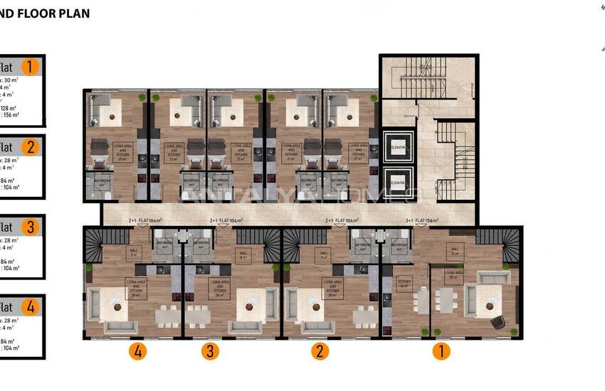 Apartments in a Complex in Alanya Kestel with Social Amenities 28