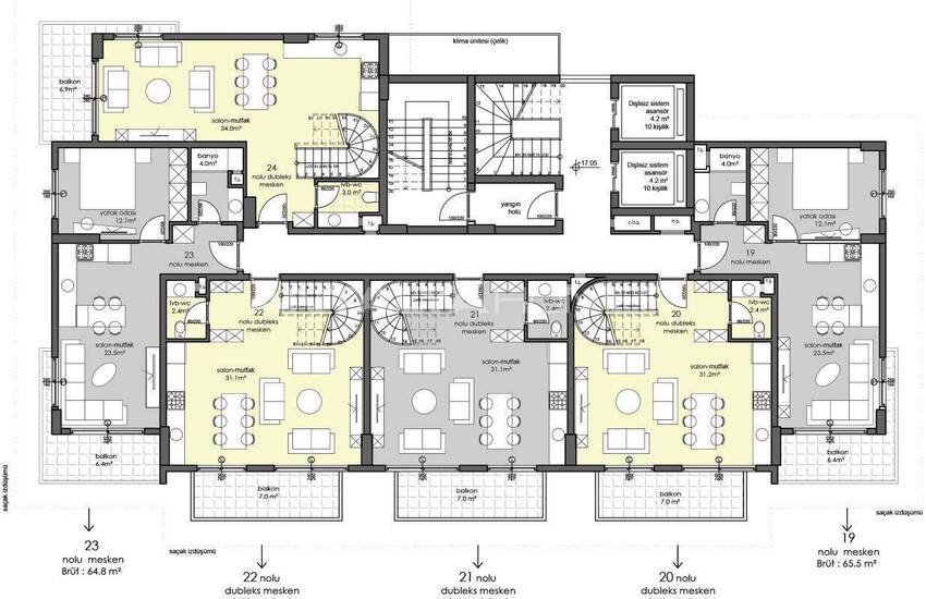 Alanya Kargıcak'ta Modern Tasarımlı Satılık Daireler 14