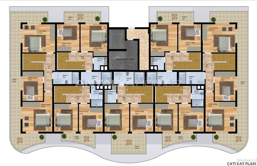 Real Estate in a Complex with Rich Facilities in Alanya Oba 45