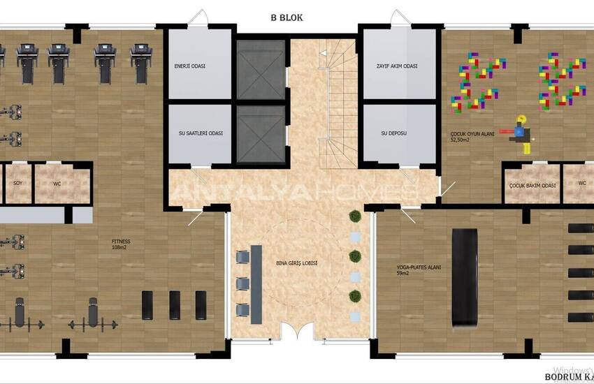 Real Estate in a Complex with Rich Facilities in Alanya Oba 40