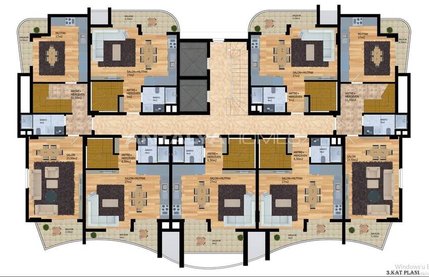 Real Estate in a Complex with Rich Facilities in Alanya Oba 44