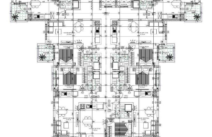 آپارتمان در یک مجتمع در آلانیا با امکانات اجتماعی غنی 10