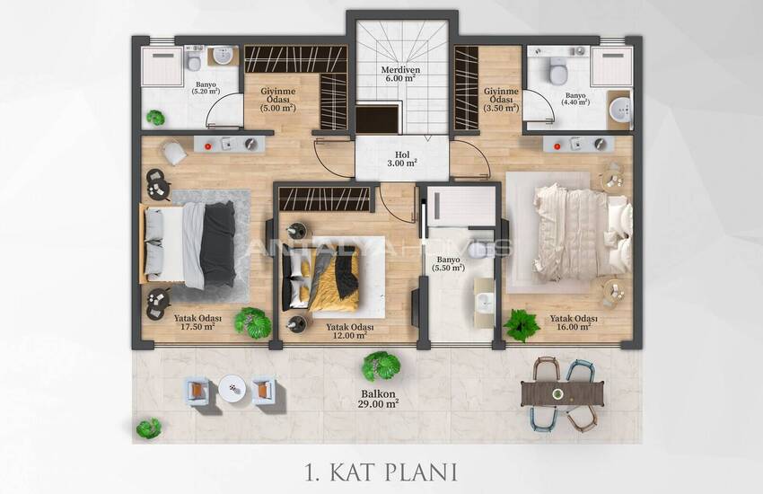 Houses with Private Pools and Gardens in Alanya 17