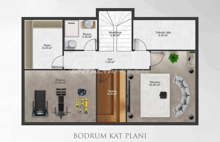 Houses with Private Pools and Gardens in Alanya 18