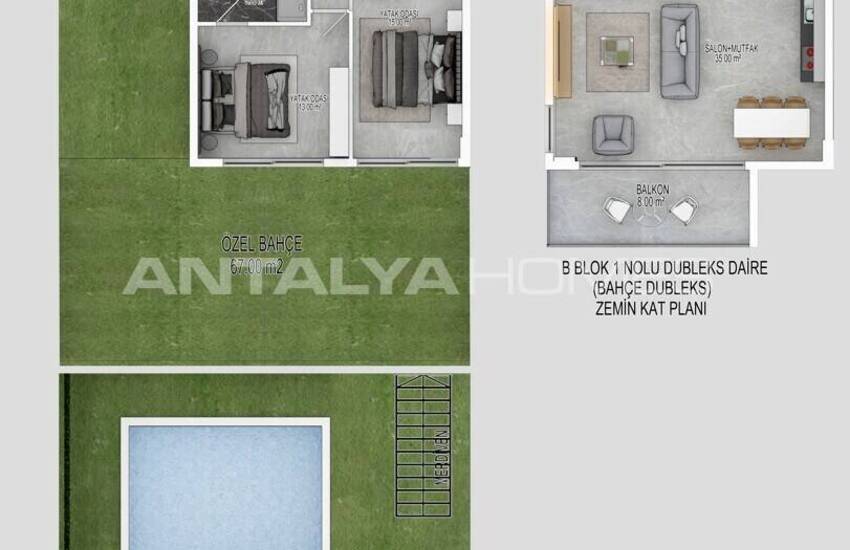 Erdgeschoss Und Duplex Penthouse Wohnungen In Alanya Bektas 27