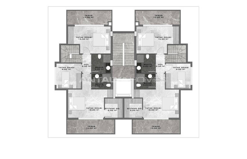 Flats in a Prestigiously Chic Complex in Kestel 45