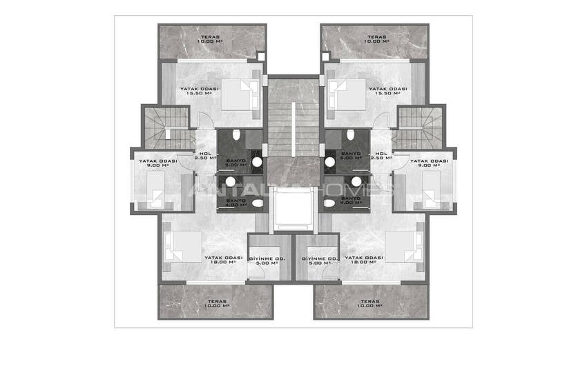 Wohnungen In Einem Prestigeträchtigen, Schicken Komplex In Kestel 18