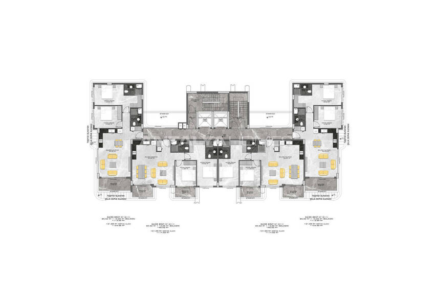 Flats in a Prestigiously Chic Complex in Kestel 51