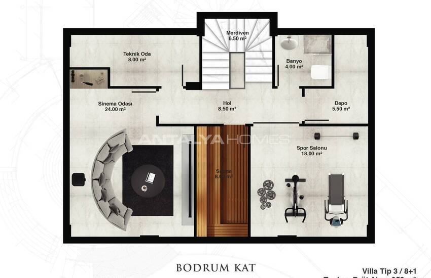 Sea View Houses with Smart Home Systems in Alanya Kargıcak 28