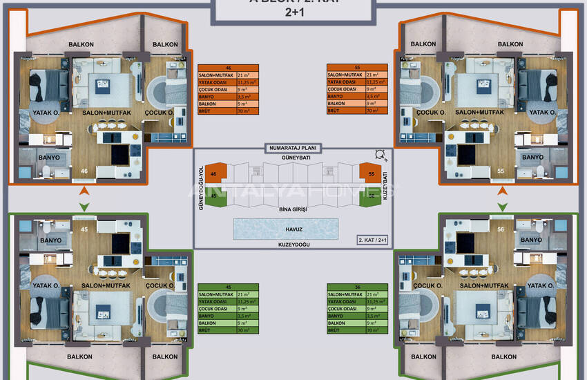 آپارتمان در مجتمع نزدیک به فرودگاه در آنتالیا کپز 47
