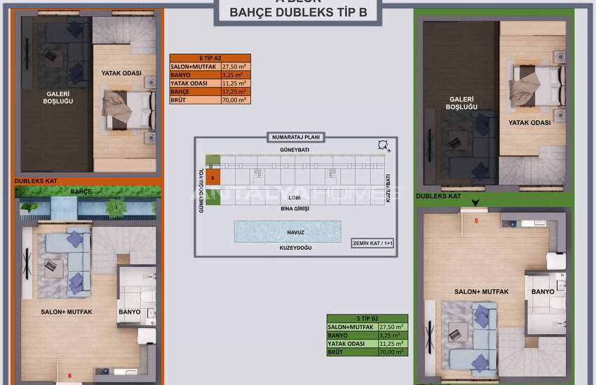 آپارتمان در مجتمع نزدیک به فرودگاه در آنتالیا کپز 30