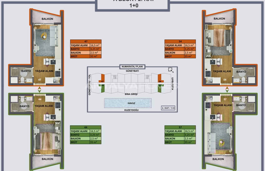 Apartments in Complex Close to Airport in Antalya Kepez 45