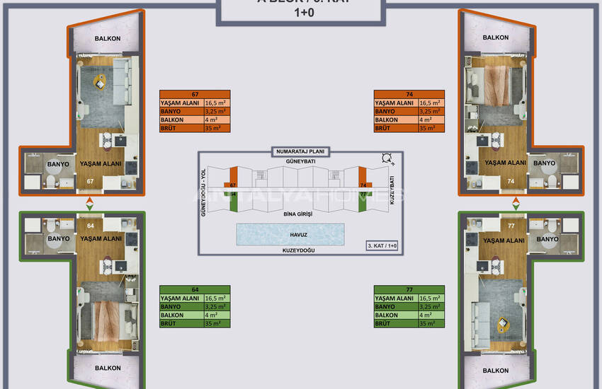 Apartments in Complex Close to Airport in Antalya Kepez 42