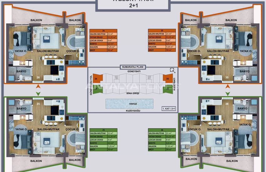 Apartments in Complex Close to Airport in Antalya Kepez 38