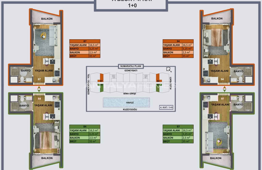 Apartments in Complex Close to Airport in Antalya Kepez 32