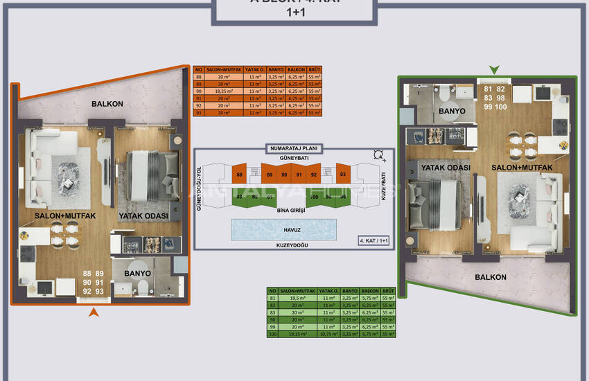 Apartments in Complex Close to Airport in Antalya Kepez 31