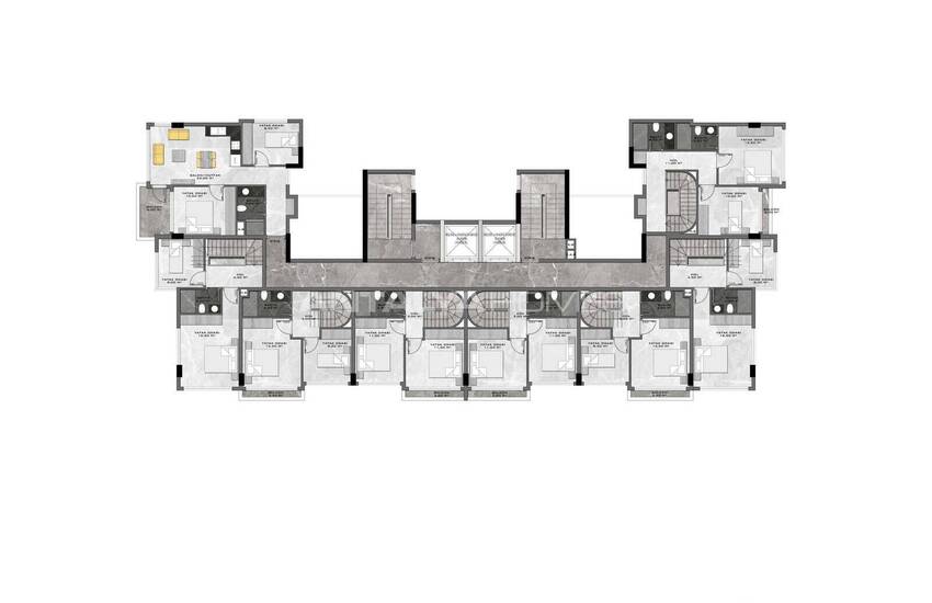 آپارتمان با منظره منحصر به فرد در پروژه با مفهوم هتل در آلانیا 21
