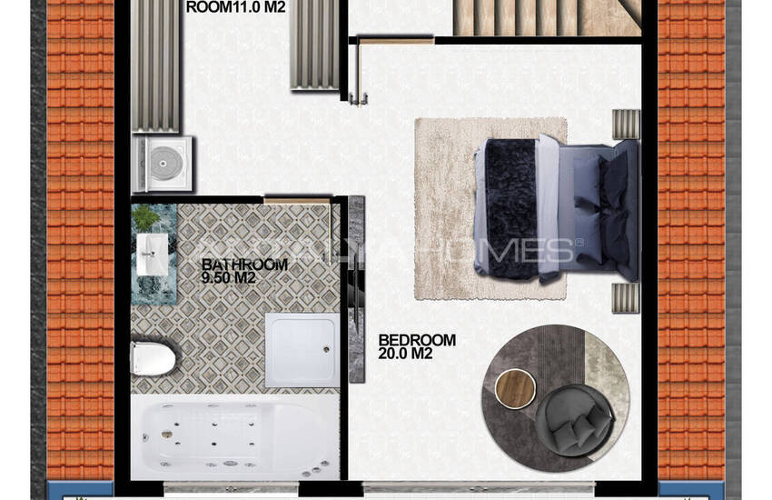 Chic Detached Houses 350 M From the Sea in Payallar Alanya 23