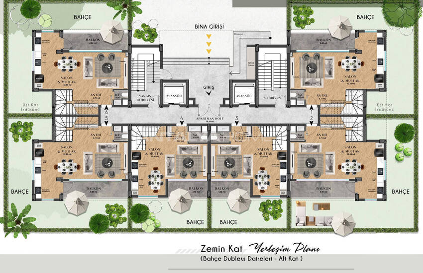 Flats in Complex with Ideal Location Antalya Altintas 15