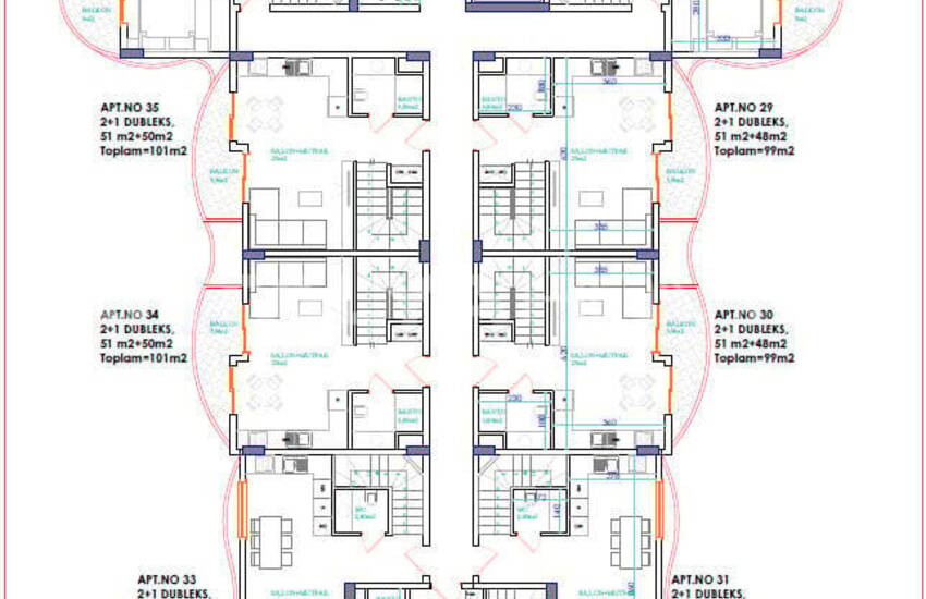 New Build Real Estate in Hotel Concept Complex in Alanya Oba 20