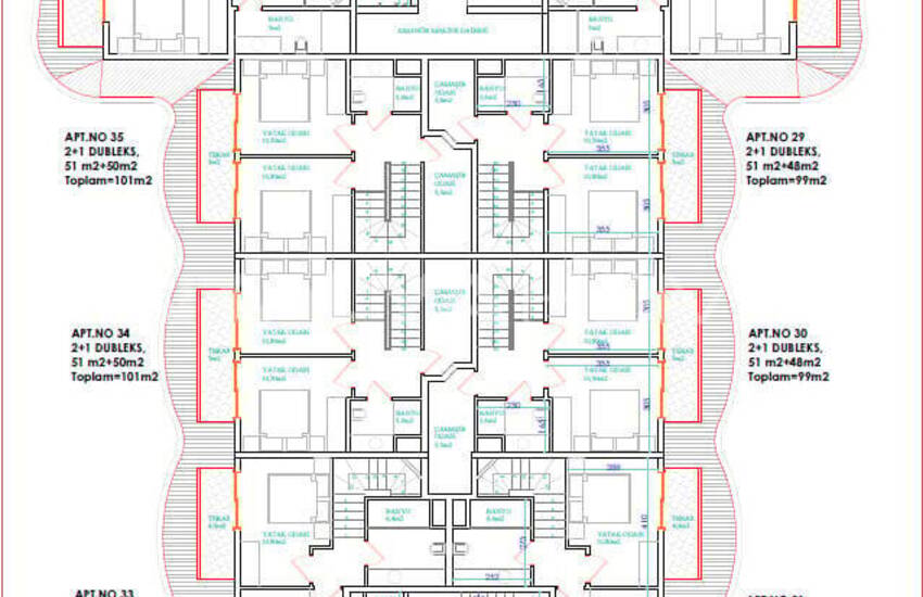 New Build Real Estate in Hotel Concept Complex in Alanya Oba 21
