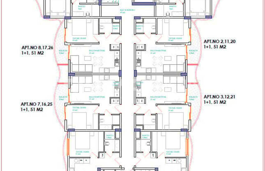 New Build Real Estate in Hotel Concept Complex in Alanya Oba 26