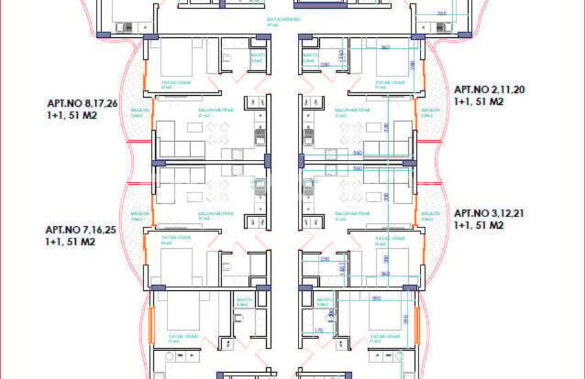 New Build Real Estate in Hotel Concept Complex in Alanya Oba 27