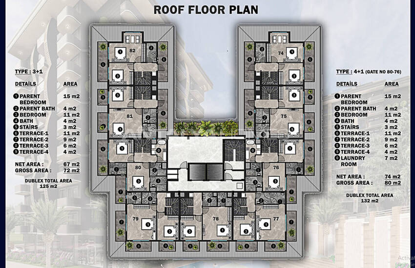 Alanya Avsallar'da Plaja Yakın Şık Tasarımlı Daireler 37
