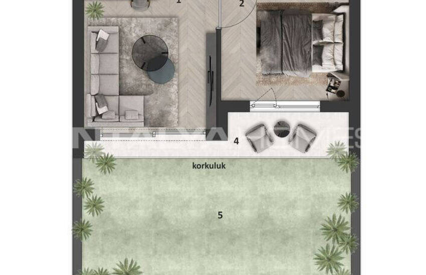 Flats in Project with Communal Pool in Antalya Altintas 38