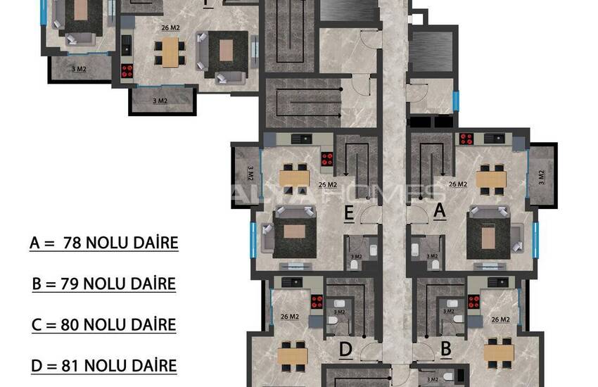 املاک در فاصله پیاده روی دریا در آلانیا محمودلار 13