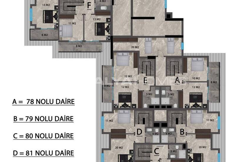 املاک در فاصله پیاده روی دریا در آلانیا محمودلار 14