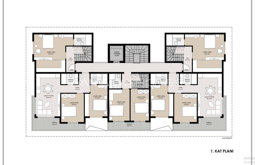 Sea View Properties Intertwined with Nature in Alanya 12
