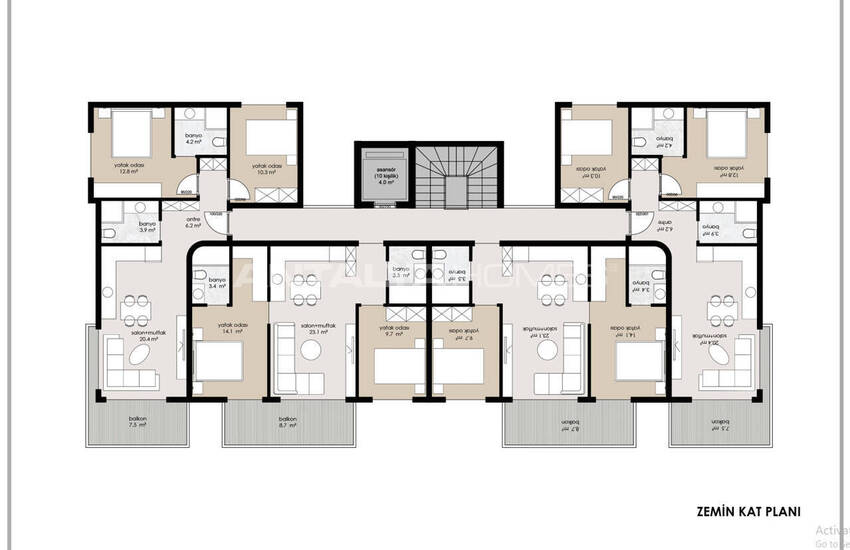 Sea View Properties Intertwined with Nature in Alanya 11